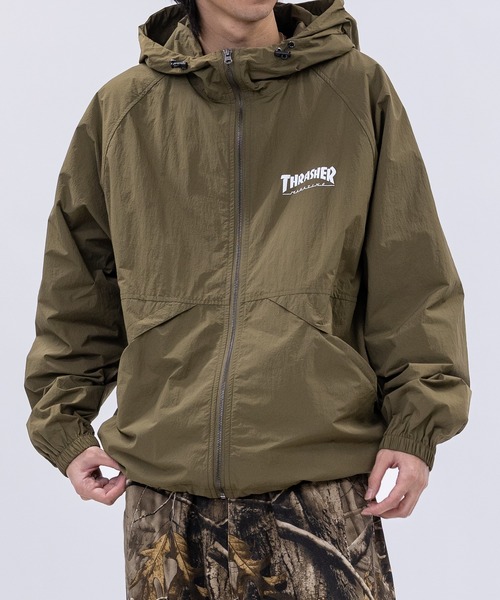 THRASHER(スラッシャー)の「【at】〔THRASHER/スラッシャー〕ナイロン ロゴプリント シェルジャケット マウンテンパーカー(マウンテンパーカー・メンズ・カーキ/ブラック/ライトグレー・LARGE/MEDIUM)」の22枚目の写真