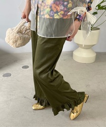 【美品】SANSeLF カラーパンツ　グリーン ブランド古着】SANSeLF｜サンセルフのパンツ（グリーン・カーキ