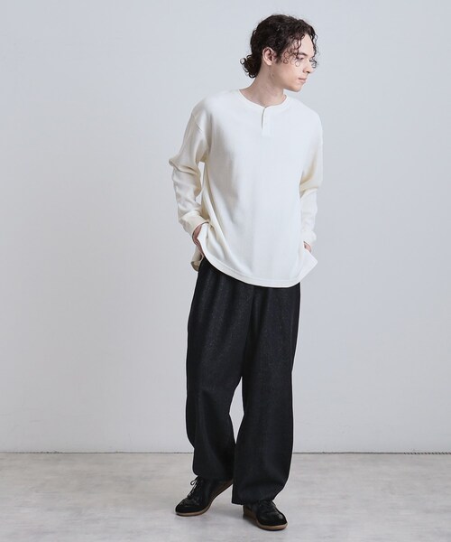 tk.TAKEO KIKUCHI（ティーケータケオキクチ）の「ワッフルヘンリーカットソー（Tシャツ/カットソー・メンズ・アイボリー/ブラック/チャコールグレー/ホワイト・02/03/04）」の10枚目の写真