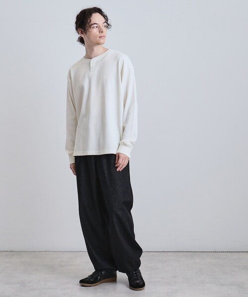 tk.TAKEO KIKUCHI（ティーケータケオキクチ）の「ワッフルヘンリーカットソー（Tシャツ/カットソー・メンズ・アイボリー/ブラック/チャコールグレー/ホワイト・02/03/04）」の11枚目の写真