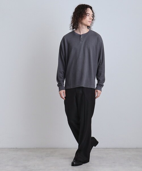 tk.TAKEO KIKUCHI（ティーケータケオキクチ）の「ワッフルヘンリーカットソー（Tシャツ/カットソー・メンズ・アイボリー/ブラック/チャコールグレー/ホワイト・02/03/04）」の14枚目の写真