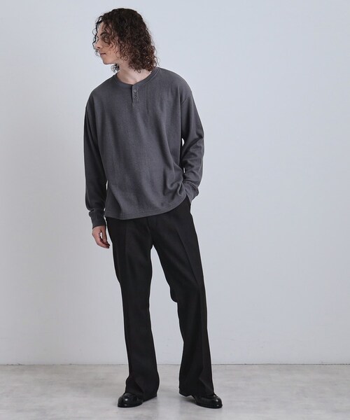 tk.TAKEO KIKUCHI（ティーケータケオキクチ）の「ワッフルヘンリーカットソー（Tシャツ/カットソー・メンズ・アイボリー/ブラック/チャコールグレー/ホワイト・02/03/04）」の15枚目の写真