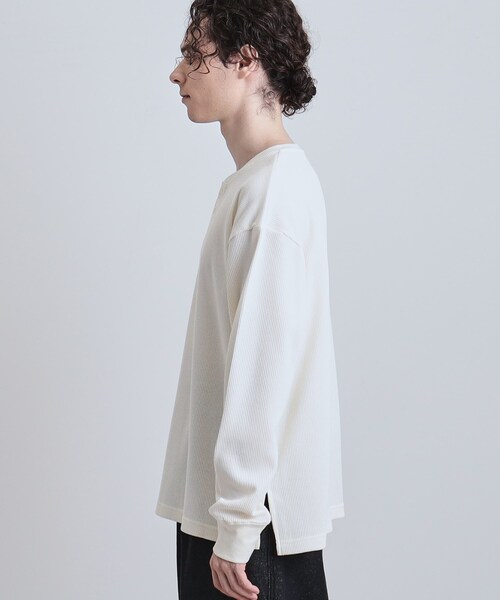 tk.TAKEO KIKUCHI（ティーケータケオキクチ）の「ワッフルヘンリーカットソー（Tシャツ/カットソー・メンズ・アイボリー/ブラック/チャコールグレー/ホワイト・02/03/04）」の22枚目の写真