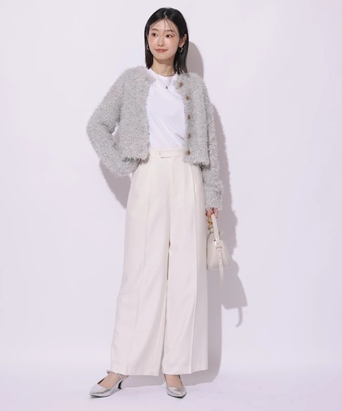 Mystrada マイストラーダ　フラッフィーガーデ　ホワイト Mystrada（マイストラーダ）の「フラッフィーカーデ（ニット
