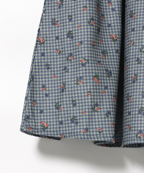 BEAMS mini（ビームスミニ）の「フラワー チェック コーデュロイ ワンピース 2025FW（90～140cm）（ワンピース・キッズ・パープル系その他4/ブラウン/インディゴブルー・110/100/90/140/130/120）」の19枚目の写真