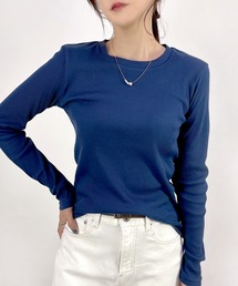 【毎日着たくなる、着回し力No.1トップス】ネックが選べる長袖リブトップス 秋服