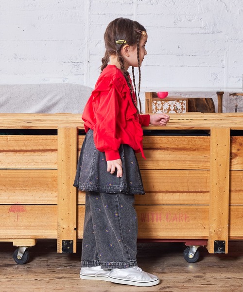 Life Support Products（ライフサポートプロダクツ）の「ボリュームフリルスウェット（スウェット・キッズ・レッド/オレンジ/アイボリー/チャコール・95/90/80/110/100/150/140/130/120）」の15枚目の写真