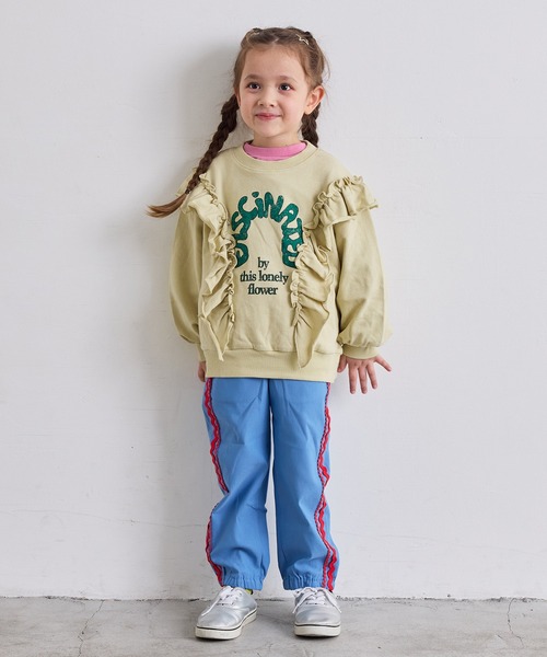 Life Support Products（ライフサポートプロダクツ）の「ボリュームフリルスウェット（スウェット・キッズ・レッド/オレンジ/アイボリー/チャコール・95/90/80/110/100/150/140/130/120）」の7枚目の写真