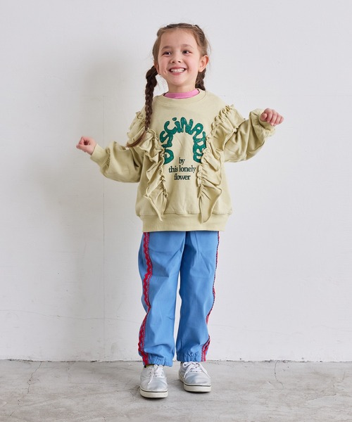 Life Support Products（ライフサポートプロダクツ）の「ボリュームフリルスウェット（スウェット・キッズ・レッド/オレンジ/アイボリー/チャコール・95/90/80/110/100/150/140/130/120）」の9枚目の写真