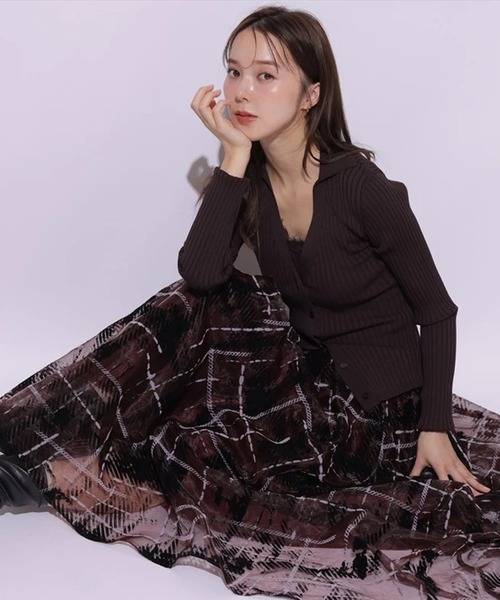 Mystrada（マイストラーダ）の「グラデチェックフロッキースカート