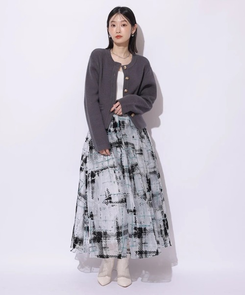 Mystrada（マイストラーダ）の「グラデチェックフロッキースカート