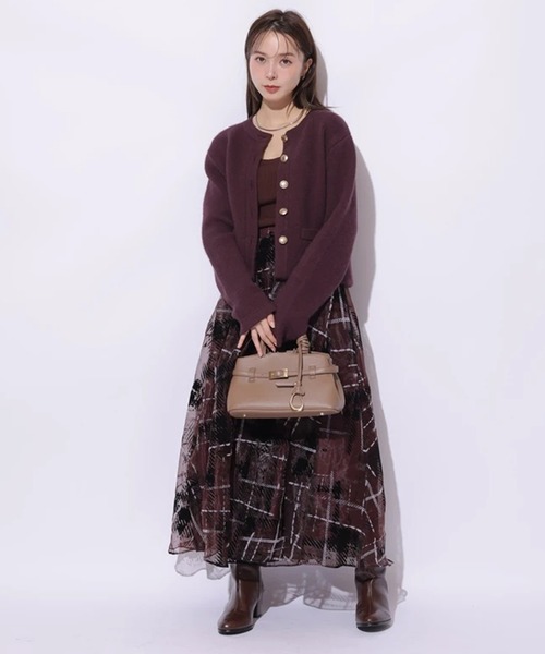 Mystrada（マイストラーダ）の「グラデチェックフロッキースカート