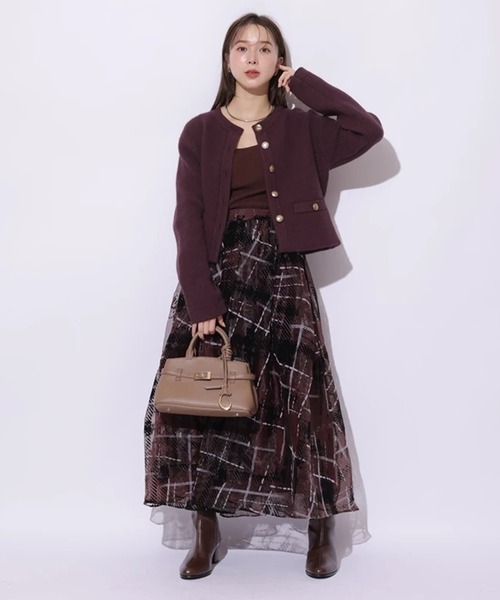 Mystrada（マイストラーダ）の「グラデチェックフロッキースカート