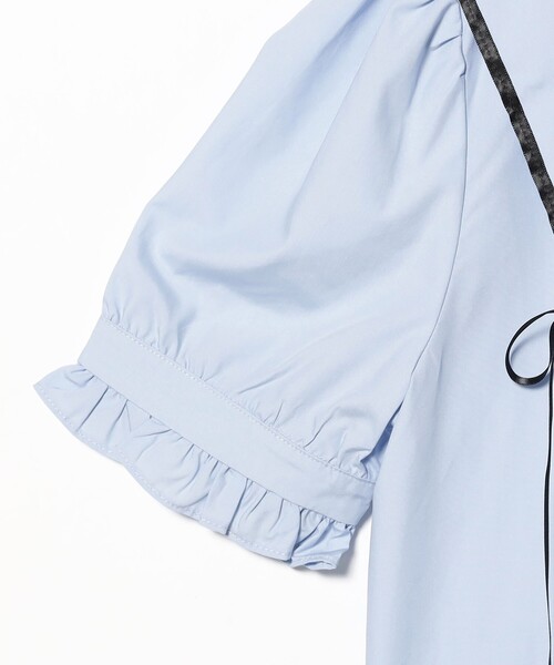 Sister Jane（シスタージェーン）の「sister jane / Glassy Bowed Collar ブラウス（シャツ/ブラウス・レディース・サックスブルー・SMALL）」の4枚目の写真
