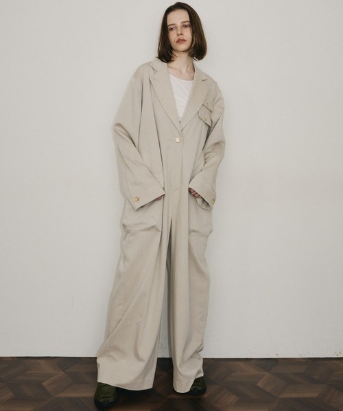 room153（ルームイチゴサン）の「ワークジャンプスーツ（つなぎ/オールインワン・レディース・グレー/ライトベージュ・0/1）」の8枚目の写真