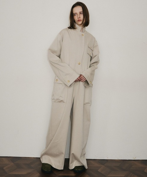 room153（ルームイチゴサン）の「ワークジャンプスーツ（つなぎ/オールインワン・レディース・グレー/ライトベージュ・0/1）」の12枚目の写真