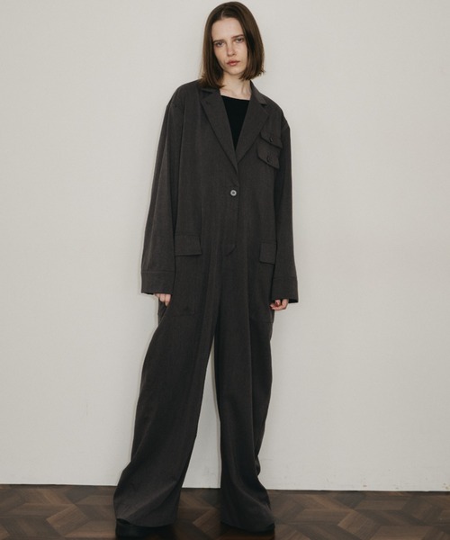 room153（ルームイチゴサン）の「ワークジャンプスーツ（つなぎ/オールインワン・レディース・グレー/ライトベージュ・0/1）」の21枚目の写真