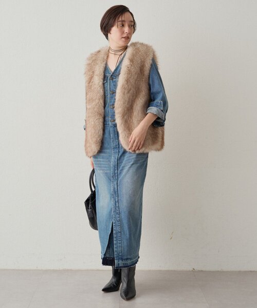 フェイクファーベスト（ベスト）｜LOUNGEDRESS（ラウンジドレス）の