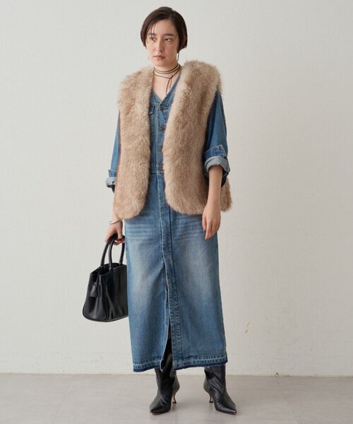 フェイクファーベスト（ベスト）｜LOUNGEDRESS（ラウンジドレス