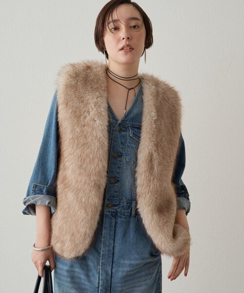 セール】フェイクファーベスト（ベスト）｜LOUNGEDRESS（ラウンジ