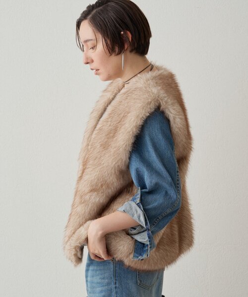 セール】フェイクファーベスト（ベスト）｜LOUNGEDRESS（ラウンジ