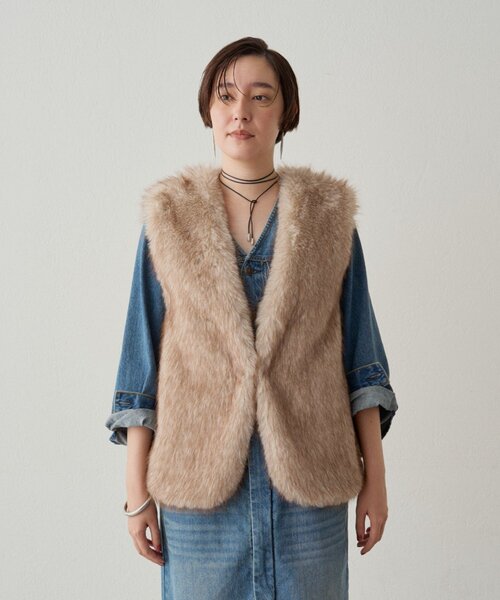 セール】フェイクファーベスト（ベスト）｜LOUNGEDRESS（ラウンジ