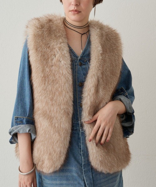フェイクファーベスト（ベスト）｜LOUNGEDRESS（ラウンジドレス