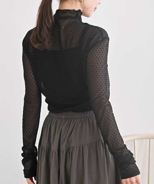 rps（アールピーエス）の「フロッキードットチュールハイネックプルオーバー（Tシャツ/カットソー・レディース・アイボリー/ブラック/グレー・フリー）」の20枚目の写真