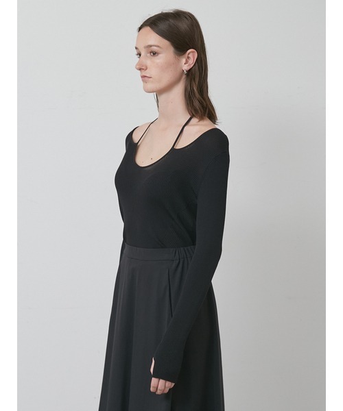 styling/（スタイリング）の「【S/S(エスバイエス)】ホルターネックトップス＜ウォッシャブル・接触冷感＞（その他トップス・レディース・グレー/ブラウン/ブラック・F）」の14枚目の写真