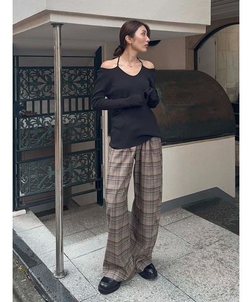 styling/（スタイリング）の「【S/S(エスバイエス)】ホルターネックトップス＜ウォッシャブル・接触冷感＞（その他トップス・レディース・グレー/ブラウン/ブラック・F）」の5枚目の写真