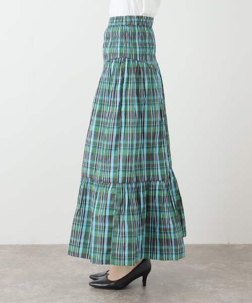 sara mallika(サラ マリカ)の「【SARA MALLIKA/サラマリカ】POLY TAFFETA SHIRRING SK:スカート(スカート・レディース・グリーン・FREE)」の2枚目の写真