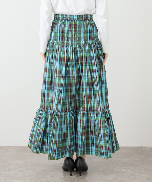 sara mallika(サラ マリカ)の「【SARA MALLIKA/サラマリカ】POLY TAFFETA SHIRRING SK:スカート(スカート・レディース・グリーン・FREE)」の3枚目の写真