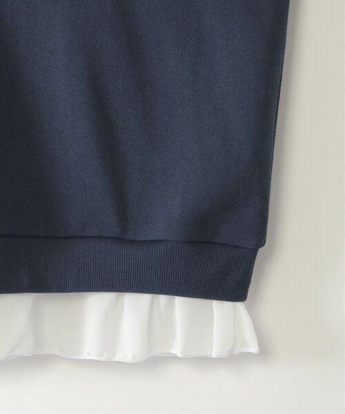 ikka（イッカ）の「【親子コーデ】裾シフォン箔ロゴプルオーバー（120~160cm）（Tシャツ/カットソー・キッズ・ネイビー/ダークベージュ/ダークラベンダー・120/130/140/150/160）」の16枚目の写真