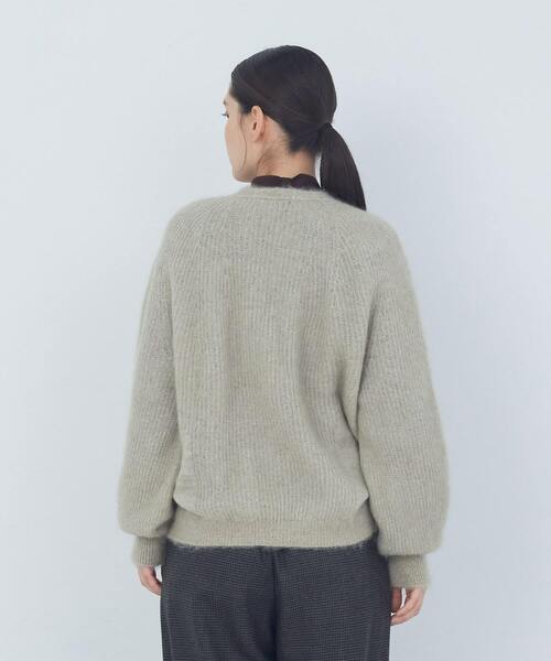 ADIEU TRISTESSE（アデュートリステス）の「モヘヤラム起毛片畦カーディガン（カーディガン/ボレロ・レディース・ピンク/ベージュ/ブラウン・FREE）」の10枚目の写真