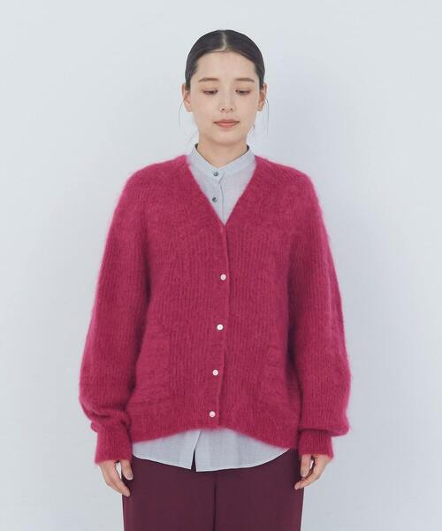 ADIEU TRISTESSE（アデュートリステス）の「モヘヤラム起毛片畦カーディガン（カーディガン/ボレロ・レディース・ピンク/ベージュ/ブラウン・FREE）」の15枚目の写真