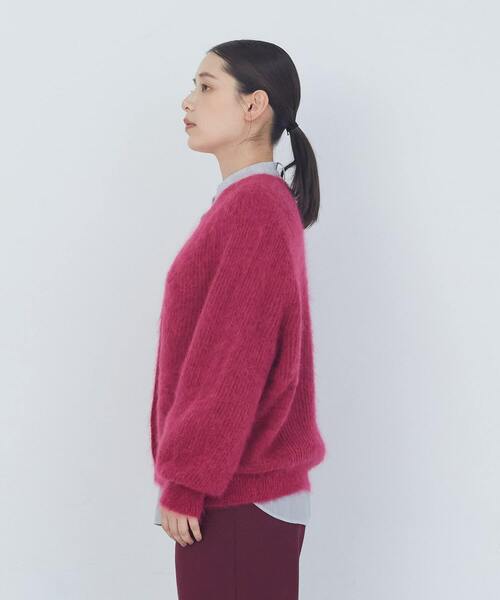 ADIEU TRISTESSE（アデュートリステス）の「モヘヤラム起毛片畦カーディガン（カーディガン/ボレロ・レディース・ピンク/ベージュ/ブラウン・FREE）」の16枚目の写真