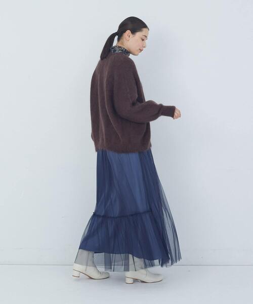 ADIEU TRISTESSE（アデュートリステス）の「モヘヤラム起毛片畦カーディガン（カーディガン/ボレロ・レディース・ピンク/ベージュ/ブラウン・FREE）」の19枚目の写真