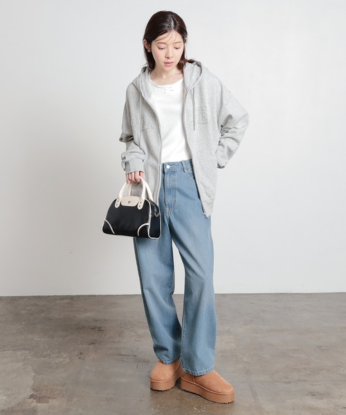 Honeys（ハニーズ）の「ロゴビッグジップパーカー（パーカー・レディース・ブラック/アイボリー・M/L）」の11枚目の写真