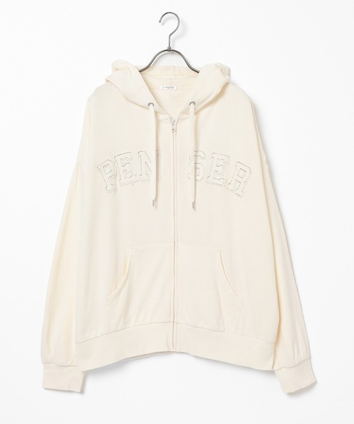 Honeys（ハニーズ）の「ロゴビッグジップパーカー（パーカー・レディース・ブラック/アイボリー・M/L）」の15枚目の写真