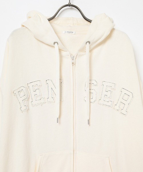 Honeys（ハニーズ）の「ロゴビッグジップパーカー（パーカー・レディース・ブラック/アイボリー・M/L）」の16枚目の写真