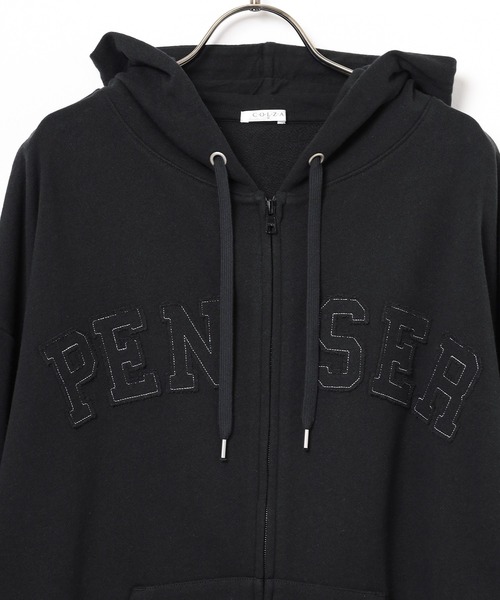 Honeys（ハニーズ）の「ロゴビッグジップパーカー（パーカー・レディース・ブラック/アイボリー・M/L）」の18枚目の写真