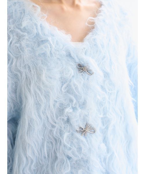 SNIDEL（スナイデル）の「デザインニットカーディガン（カーディガン/ボレロ・レディース・ライトブルー/グレー/ホワイト・F）」の21枚目の写真