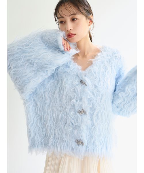 SNIDEL スナイデル デザインニットカーディガン 新作 新品 LBLU スナイデル SNIDEL デザインニットカーディガン （LBLU