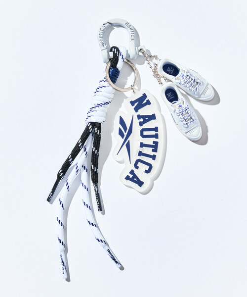 NAUTICA(ノーティカ)の「Reebok×NAUTICA/リーボック×ノーティカ 【Exclusive】ダブルネーム キーチャーム(キーホルダー・メンズ・ホワイト・ONE SIZE)」の1枚目の写真