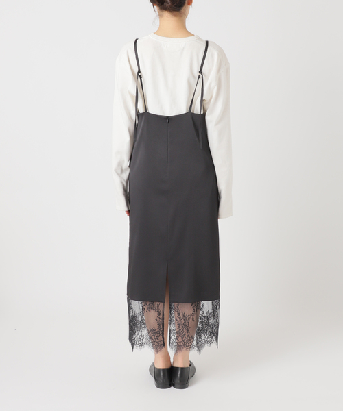 【SLOBE IENA】レースサテンワンピース SLOBE IENA（スローブイエナ）の「《WEB限定/追加》レースサテン