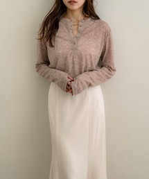 NOAHL（ノアル）の「【NOAHL】シアーカットソーヘンリーネックロンT（Tシャツ/カットソー・レディース）」