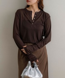 NOAHL | 【NOAHL】シアーカットソーヘンリーネックロンT(Tシャツ/カットソー)