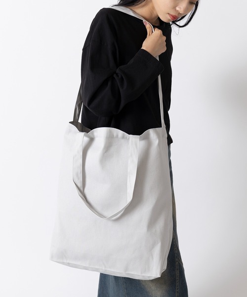 United Athle（ユナイテッドアスレ）の「【United Athle】レギュラー キャンバス 2WAY トートバッグ ショルダーバッグ ハンドバッグ 大容量 1464（トートバッグ・レディース・ブラック/グレー/ナチュラル・FREE）」の19枚目の写真