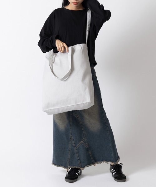 United Athle（ユナイテッドアスレ）の「【United Athle】レギュラー キャンバス 2WAY トートバッグ ショルダーバッグ ハンドバッグ 大容量 1464（トートバッグ・レディース・ブラック/グレー/ナチュラル・FREE）」の10枚目の写真