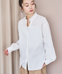 coen | 【イージーケア】2wayシャツ_フリルネック(シャツ/ブラウス)